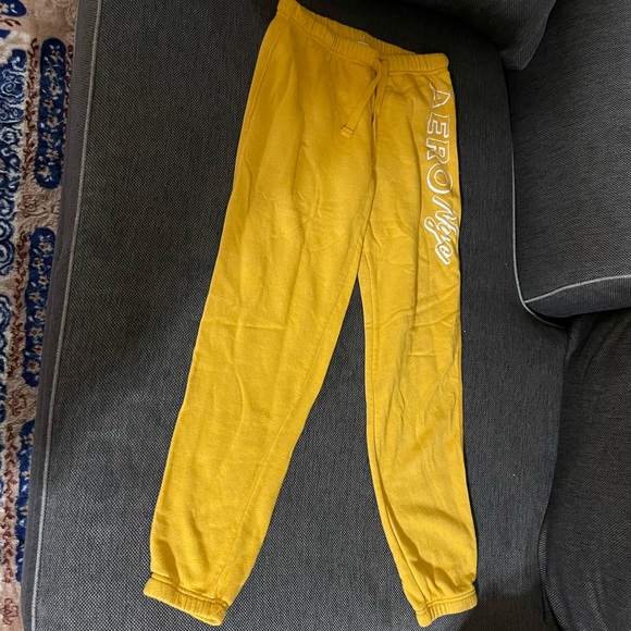 Aeropostale Hoodie and pant set yellow/green Size Small - Picture 3 of 8